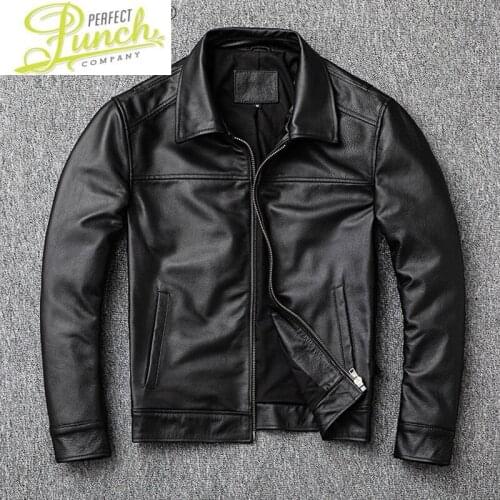 Cowhide Real Leather Jacket Men Clothing 6XL Mens Jackets Motorcycle Coat Male Autumn Cloth Ropa De Hombre LXR396