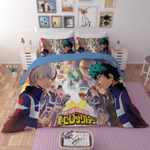 Anime My Hero Academia Duvet Cover Set 3D Bedding Sets Luxury cartoon Bed Set Include Duvet Cover and dakimakura case