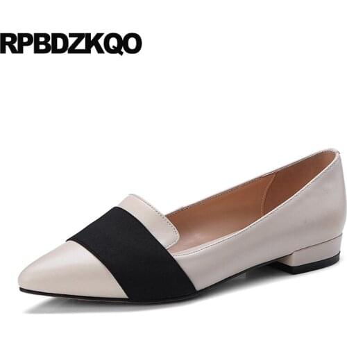 Slip On Work Designer Wide Fit Shoes Ladies Black Nude Chinese Office China Pointed Toe Genuine Leather Women Comfortable Flats
