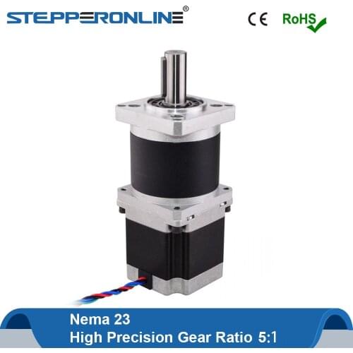 Nema 23 Stepper Motor 57 Motor Extruder Gear Ratio 5:1 High Precision Planetary Gearbox 4-lead 2.8A L=56mm