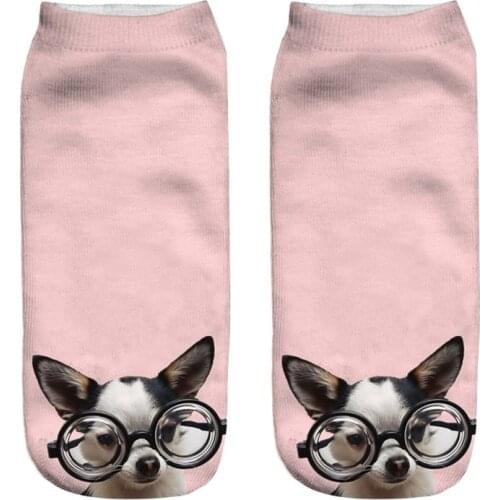 New HOT 3D Printing Women Socks Brand Sock Fashion Unisex Warm Christmas Socks Dog Meias Female Funny Ankle Femme Sock Sale 2020