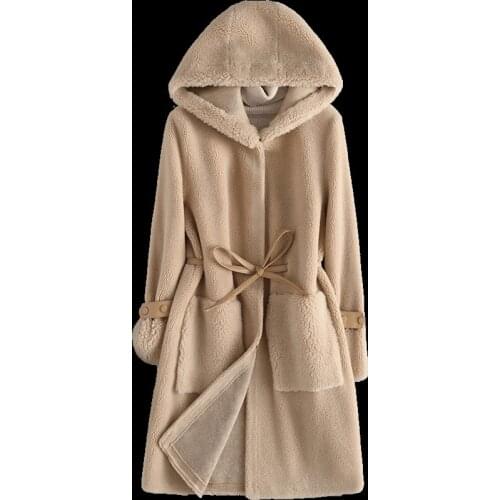 Coat Fur Real Female Sheep Shearling Wool Coat Winter Jacket Women Clothes 2020 Korean Long Jackets Manteau Femme MY4422 s
