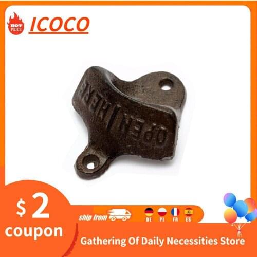 Durable Zinc alloy Wall Mounted Bottle Opener Cast Iron Wall Hanging Beer Bottle Opener Bar Tools Kitchen Gadgets