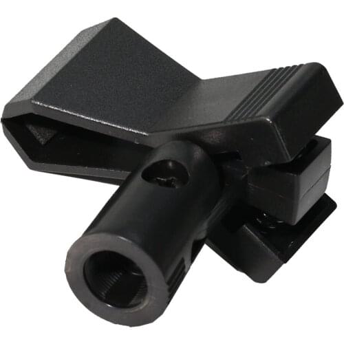 Durable Microphone Clip Mic Clamp Clip Holder Stand Accessory Black for Microphones with 15mm-45mm Diameter
