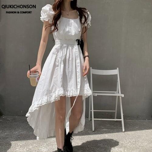 Белые летние платья Qiukichonson China At AliExpress