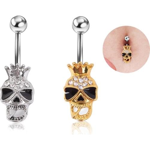 Sexy Belly Button Rings Dangle Surgical Steel Cool Crystal Belly Piercing Ring Simple
