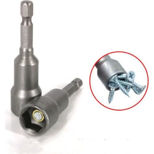 6-19mm Hex SocketS Sleeve Nozzles Electric Power Magnetic Screwdriver Impact Nut Set 1/4 Hex Shank Metric Wrench Socket Bit
