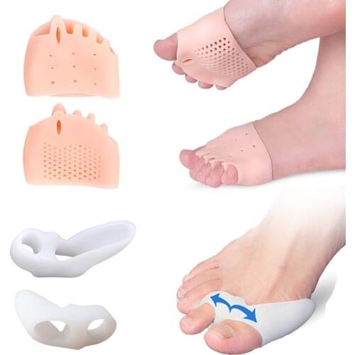 Silicone Forefoot Pad Toe Corrector Orthotics Foot Care Bone Thumb Adjuster Correction Pedicure Tools Bunion Straightener