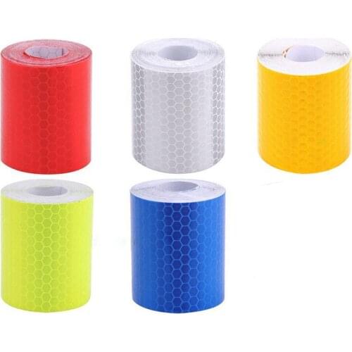 1PC 1m*5cm Car Truck Reflective Self-adhesive Safety Warning Tape Roll Film Sticker