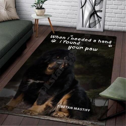 Tibetan Mastiff Area Rug 3D All Over Printed Non-slip Mat Dining Room Living Room Soft Bedroom Carpet 12