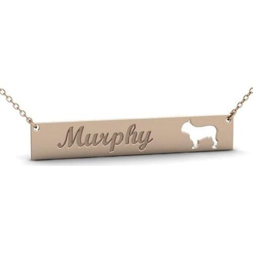 Ufine Personalized name dog name BULLDOG pendant Dog Lovers Necklace cooper high quality pendant necklace N2153