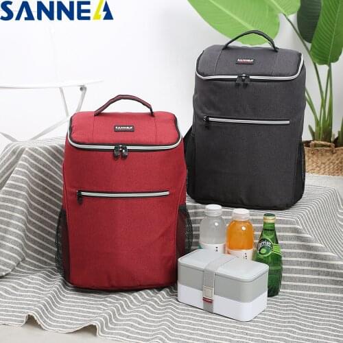 SANNE Strap waterproof Insulated Lunch Bag Drink Food Thermal Accessories Supplies Product Thermal Insulated lunch bag Picnic