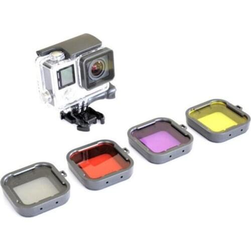 Gopro Housing Case Lens Filter Underwater Diving Filter Converter For Gopro hero 3+ 4 Waterproof Shell Mount