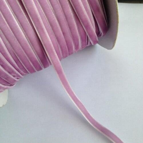 2/8" (6mm) 20Yards Light Purple Velvet Ribbon Lace Trims DIY Punk Rock Necklace Handmade Garments Accessories