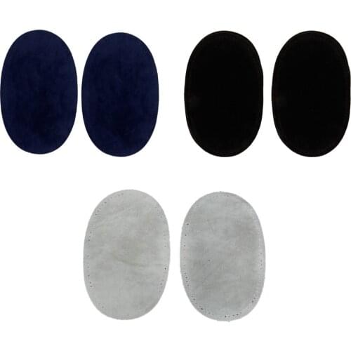 3 Pair Fabric Sew-on Oval Elbow Knee Patches DIY Repair Mend Sewing Applique