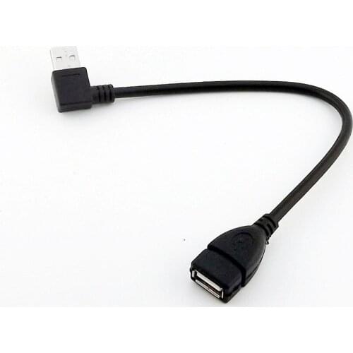 5x USB 2.0 Type A Male To USB 2.0 A Female Extension Adapter Converter Cable Cord 25cm Left/Right Angle