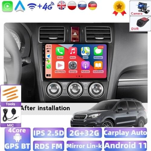 9" 2.5D screen Car Android Radio GPS Multimedia Player Head Unit 2G+32G For Subaru WRX Forester 2016-2020 Navigation NO 2DIN