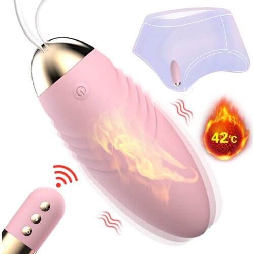 Wireless Remote Control Vibrating Egg Clitoris stimulator Wearable Vibrating Jump Egg Heating Bullet Vibrator Sex Toys For Women