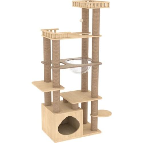 Solid Wood Cat Climbing Frame Cat Space Capsule Large Cat Rack Cat Jumping Platform Cat Nest Cat Stand Cat Tree