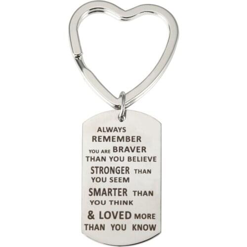ELANUOYY Army Keychain ALWAYS REMEMBER YOU ARE BRAVER THAN Thanksgiving Gifts