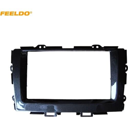 FEELDO Car 2DIN Refitting Radio Fascia Panel Frame For HONDA Crider 2013-2018 Stereo Dashboard Face Frame Installation Mount