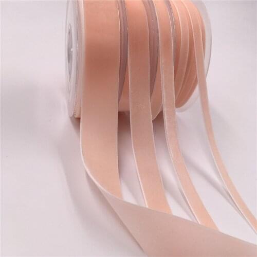 6/9/15MM Pink Nylon Velvet Ribbon Single Face for Wedding Party Decoration Handmade Gift Wrapping Hair Bowknot DIY 5yards Lot