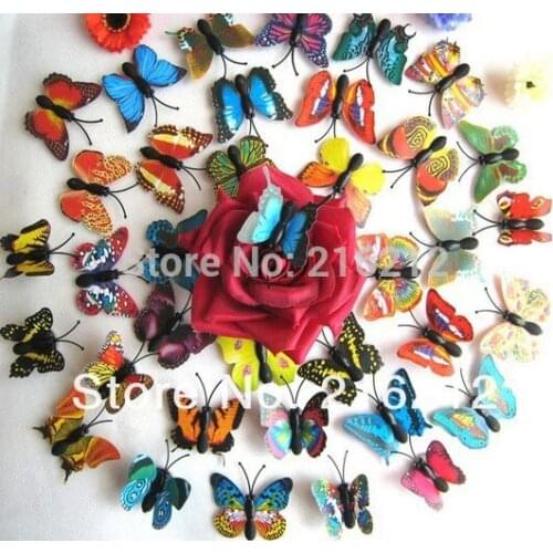 Artificial 3D Butterfly Fridge Magnet Sticker Refrigerator Magnets Home Decoration