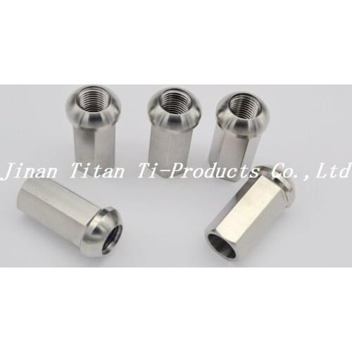 Jntitanti Ball seat Gr5 titanium lug nut open end M14*1.5*35-45mm for Mercedes Benz and porsche