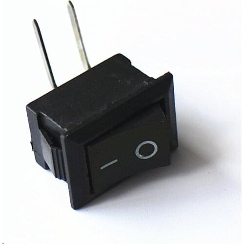 JOYING LIANG KCD1 Left Bending Needle Feet Black Rocker Switch 6A Electric Power Switch 21*15MM