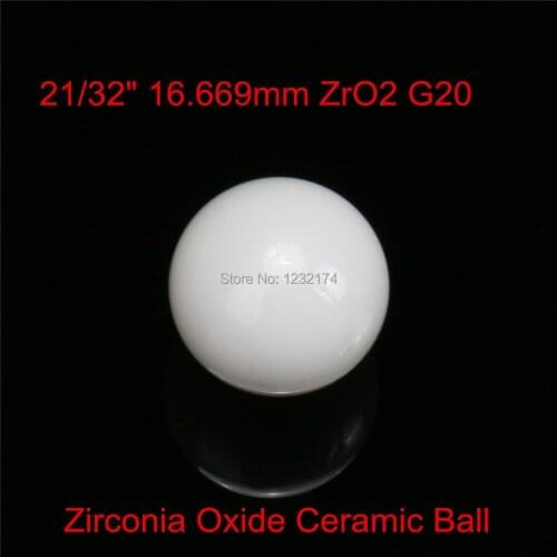 21/32"16.669mm ZrO2 Zirconia Oxide Ceramic Ball G20 2pcs for valve ball,bearing, homogenizer,sprayer,pump 16.669mm ceramic ball