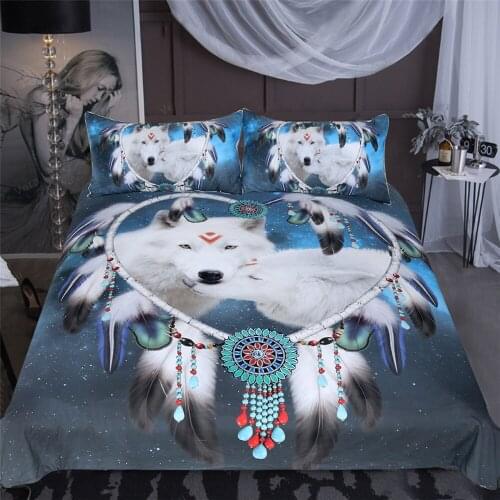 King Duvet Cover Set Bedding Set 3d Reative Print Comforter Set Wolf Bedding Sets Queen