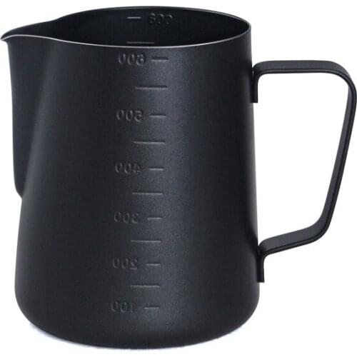 Espresso Milk Frothing Pitcher with Measurement, Stainless Steel Creamer Macchiato Cappuccino Latte Art Making Pitcher Cups