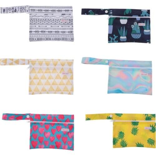 18×14cm Zipper Mini Wet Sanitary Napkin Printed Bag Tampons Collect Case Reusable Menstrual Cup Pouch Sanitary Pads Storage Bag