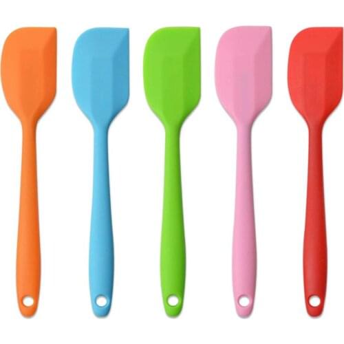 Multicolor Food Grade Non Stick Butter Heat-Resistant Cooking Silicone Spatula Set Cookie Pastry Scraper Cake Baking Spatula