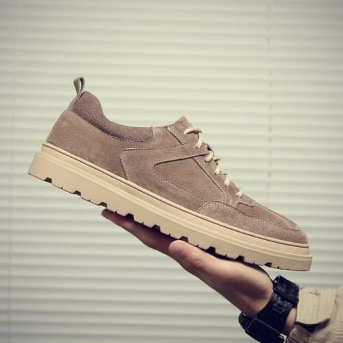 Yomior 2021 New Fashion Men Casual Shoes Real Leather Loafers Korean Breathable Luxury Shoes Men Designer Sneakers Lace-Up