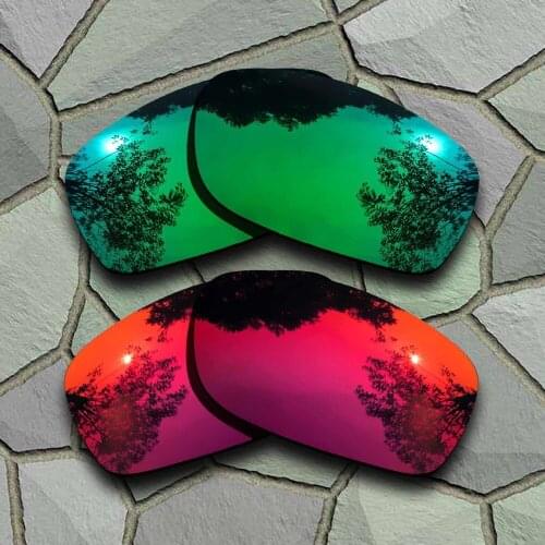 Jade Green&Violet Red Sunglasses Polarized Replacement Lenses for Oakley Fives Squared