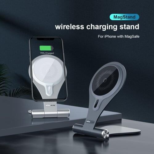 NILLKIN Magnetic Wireless Charger For iPhone 12 Pro Max 15W Fast Charger MagStand Wireless Charging Stand For iPhone 13 Pro Max