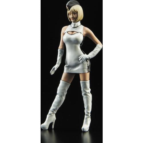 New Unassembled 1/20 85mm modern girl stand with Short hair 85mm Resin Figure Unpainted Model Kit