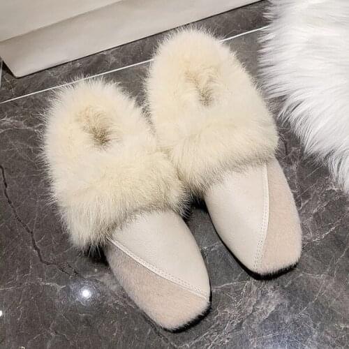 Slip On Shoes For Women Casual Female Sneakers 2020 Fashion Womens Pointed Toe Flats Loafers Fur Slip-on Winter New Modis