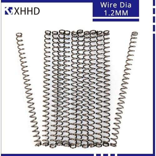 10pcs 1.2 Wire Diameter OD 7-22mm Y-type Rotor Return Compression Pressure Spring 10-100mm 304 Stainless Steel