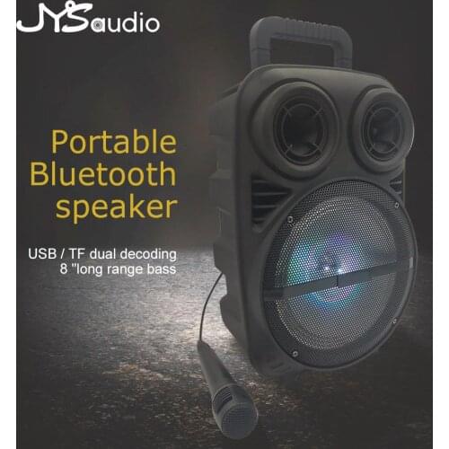 Karaoke Portable Amplifier Bluetooth Trolley Speaker Audio Outdoor Party DJ LED Speakers Bass Stereo Subwoofer With TF