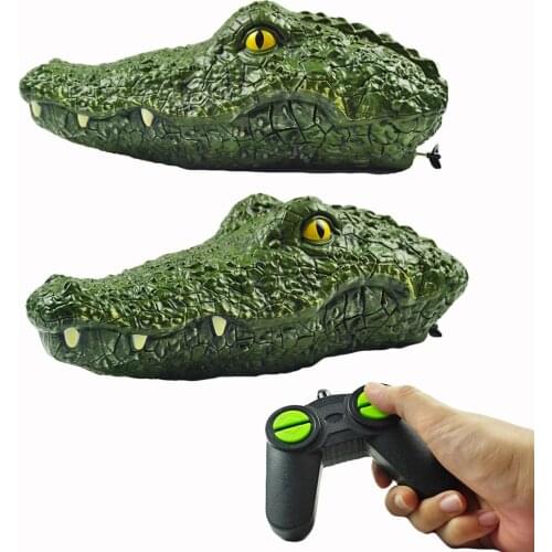 2.4G Remote Control Flytec V002 Simulation Crocodile Head Bait Pond Floating Simulation Doll Garden Simulation Spoof Toy Gift