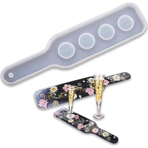 DIY Resin Crystal Epoxy Wine Glass Tray Epoxy Silicone Casting Coaster Mold for Drinking Serving Display Storage