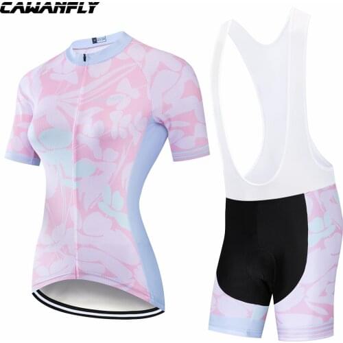 2022 Chic Women Cycling Jersey Set Breathable Bicycle Clothes Mtb Bike Clothing Quick Dry Cycling Suit Ciclista Feminine