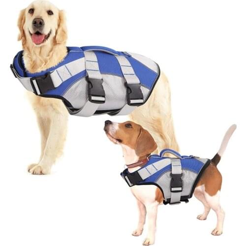 Pet Dog Life Jacket Safety Vest Dog Clothes Dog Swimsuit Pet Swimsuit Summer Vacation Oxford Reflective Breathable Vest