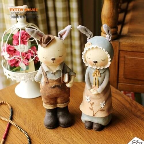 Rural Miss Rabbit Lovers Ornaments Love Gift Rabbit Home Decor Garden Decoration Home Accessories Home Decoration Accessories