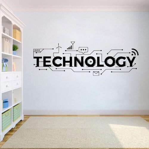 Technology Wall Vinyl Sticker Science Education School Art Design Classroom for Kids Baby Room Interior Murals Decal HY522