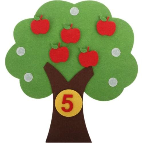 Apple Tree Match Digital Teaching Toy Montessori Educational Toy Creative Puzzle Toy Kindergarten Kids Math Toy Christmas Gifts