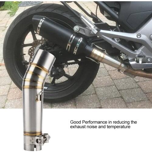 Motorcycle Exhaust Vent Middle Link Pipe Clamp Stainless Steel With Exhaust Middle Link Pipe For HONDA NC700X NC700S 2012-2017