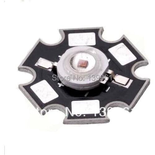 10pcs/lot 3W Deep Red High Power 660nm Plant Grow Led on 20mm Star